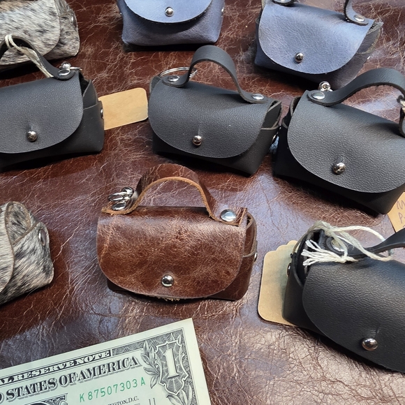 Handmade Mini Leather Purses - Picture 9 of 12